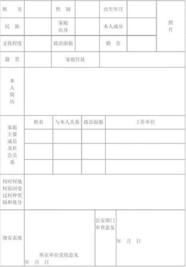 云南省公务员政审条件及资料