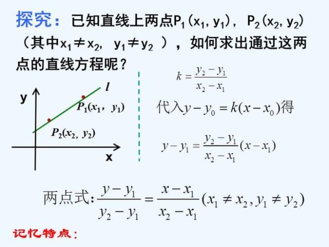 两点式直线方程简称