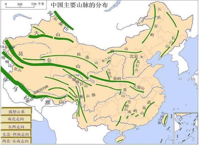 东北山脉地形分布图