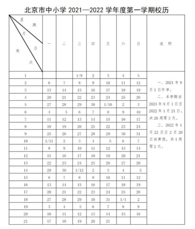 2022中小学寒假放假时间滁州