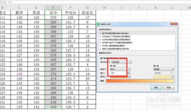 excel 怎么设置表格数据自动标色