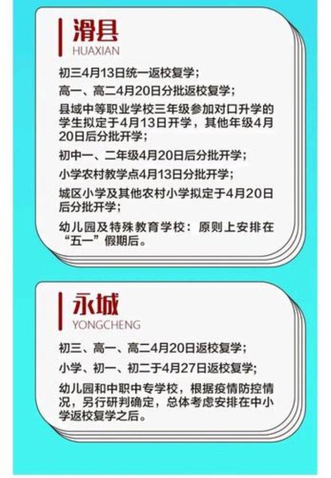 21年秋季河南洛阳中学开学时间