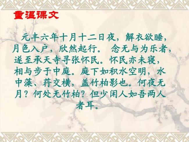 《记承天寺夜游》有什么现实意义