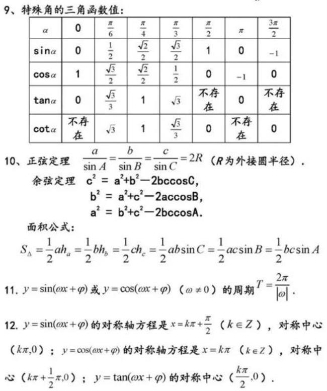 三角函数是所有三角形都有吗