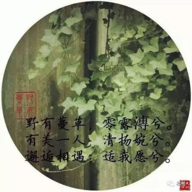 《诗经》的《野有蔓草》全诗拼音是什么