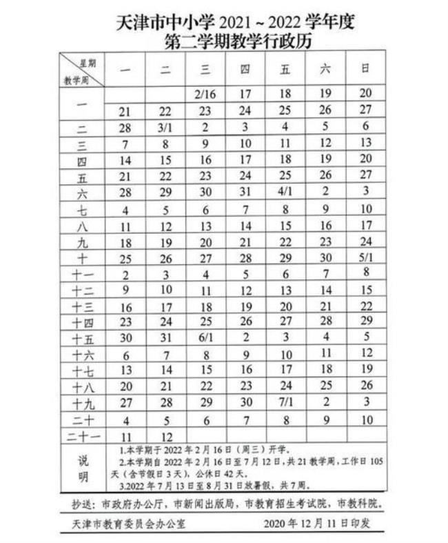 2022年天津财经大学放假时间