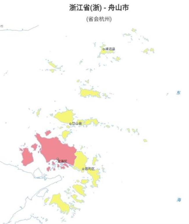 舟山行政区域划分图