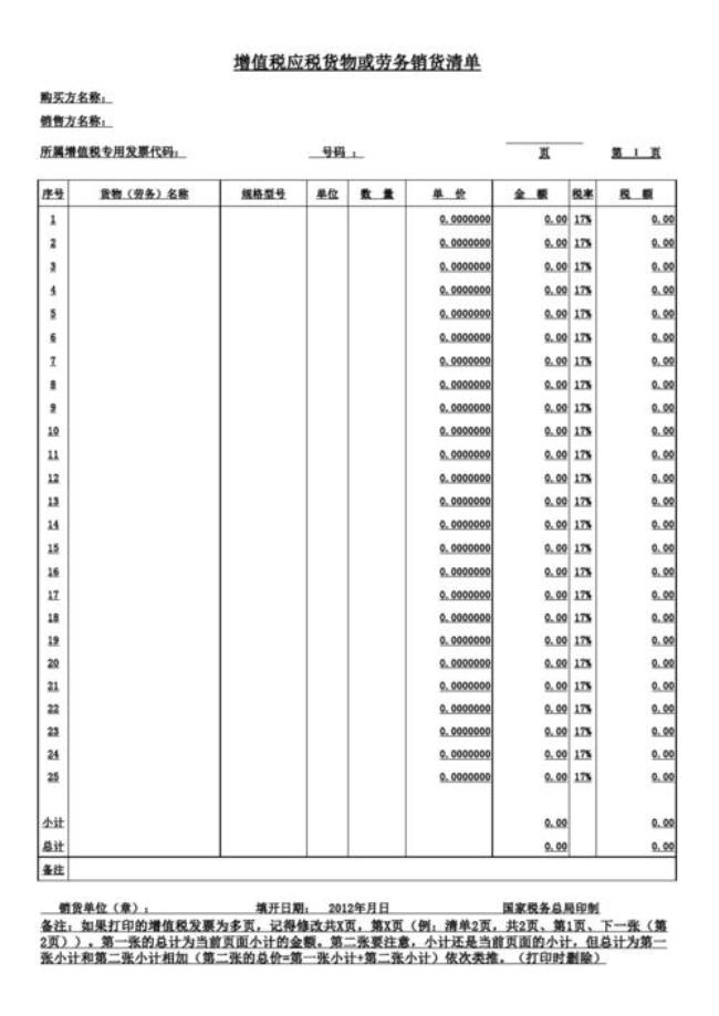 增值税销售清单折扣怎么开