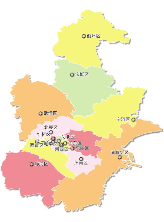 天津市行政区划图