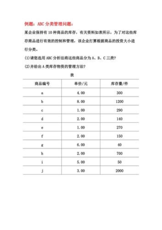 abc分类法的不同策略