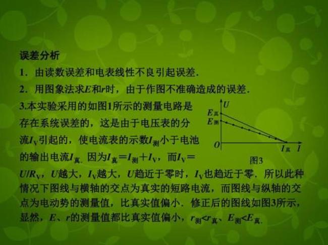 高中物理电学实验误差分析口诀