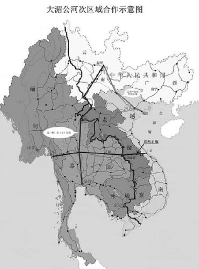 湄公河在地图的哪个位置