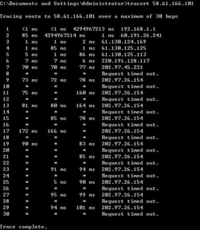 tracert命令入门详解