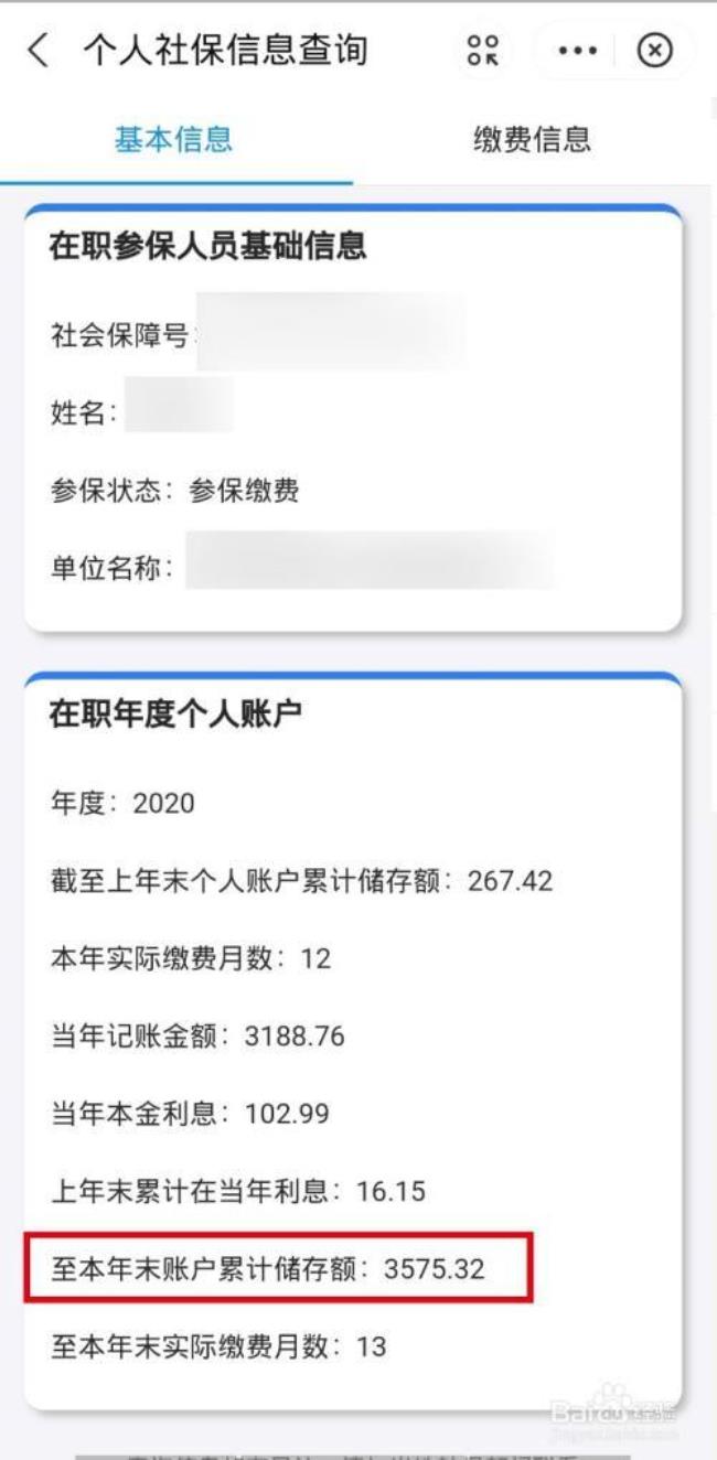 社保查询个人账户明细