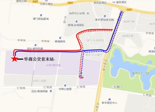 自贡80路公交线路