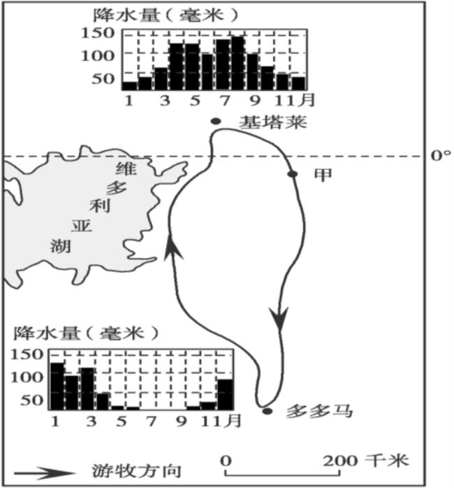 东非高原降水量的空间分布特点