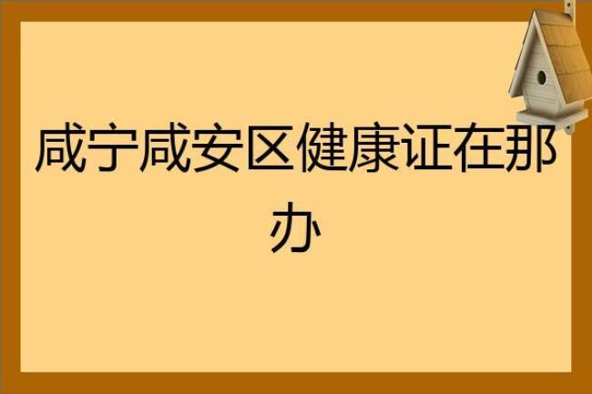 咸宁咸安区健康证在那办