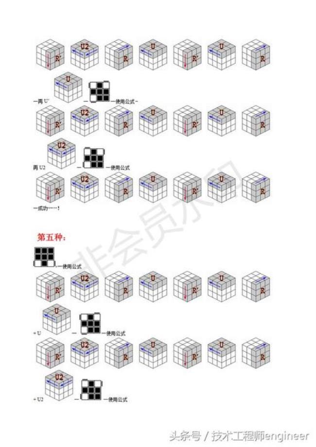 4阶魔方还原公式