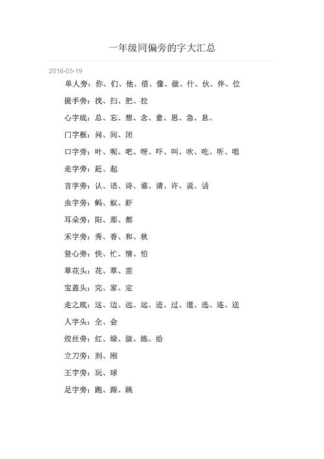 有什么部首单独是一个字