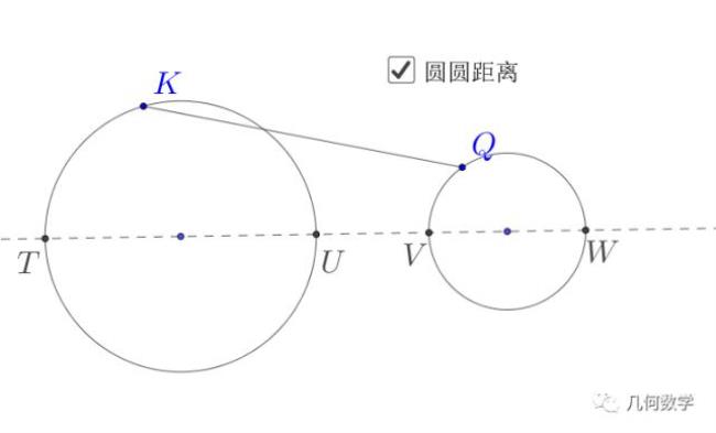 两个圆的最短距离