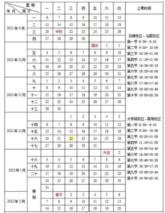 大学开学时间一般几月几日2022