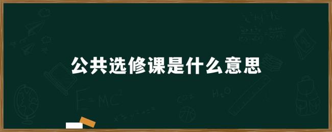 选修专业什么意思