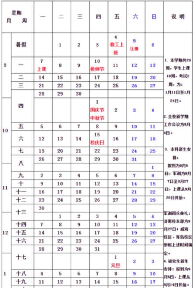 威海外事职业大学开学时间