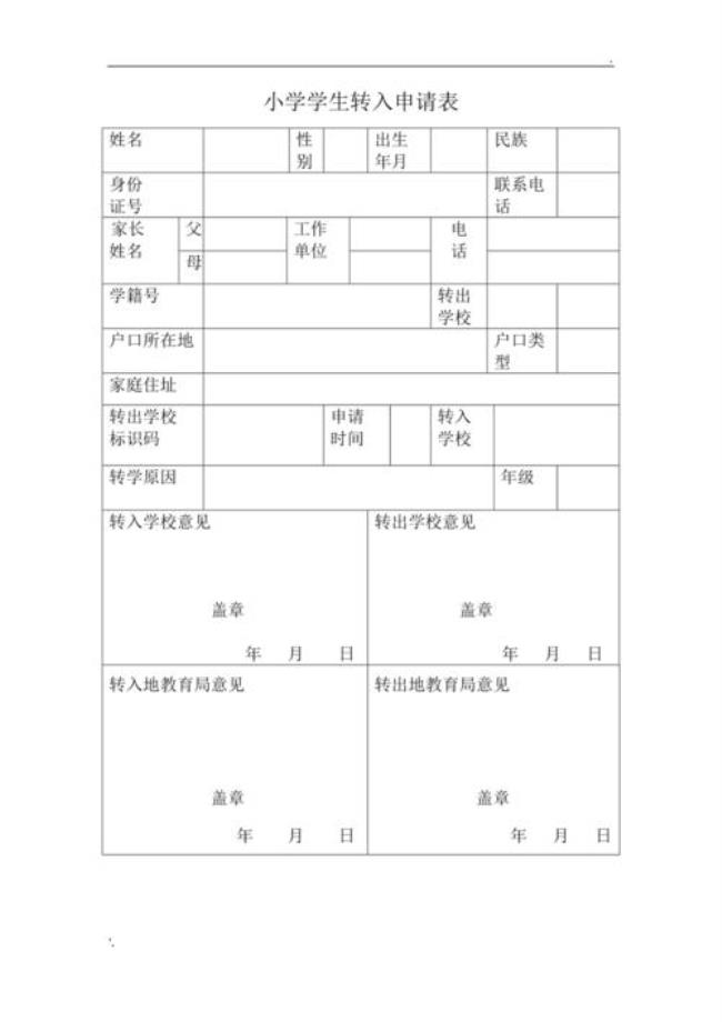 申请学生转学需要哪些材料