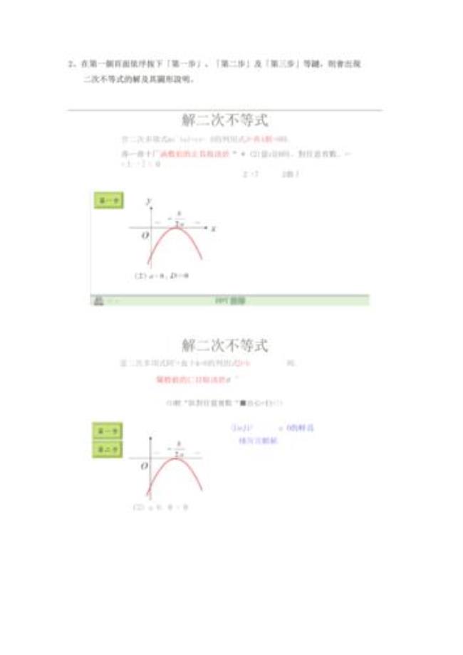 二次不等式6种情况