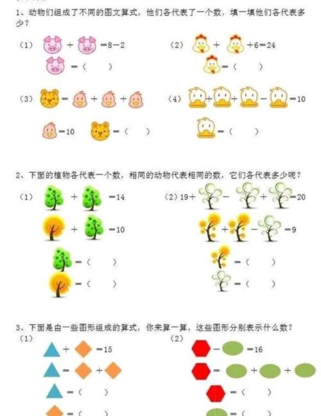 一年级上册数学有什么内容