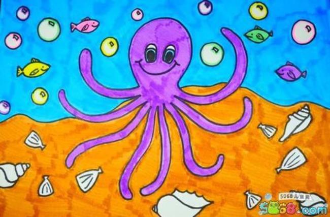 36岁儿童简笔画海底世界