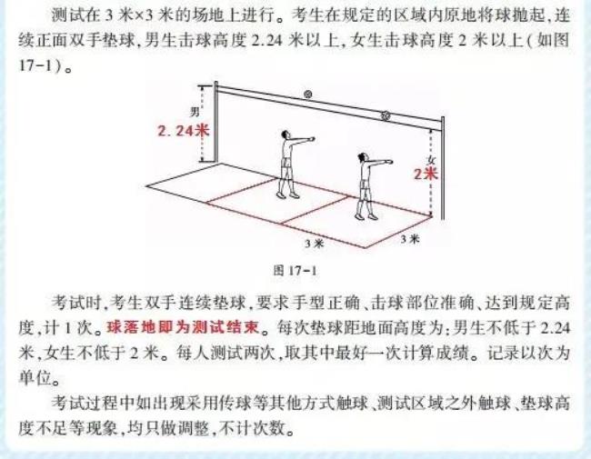 中考体育传垫排球标准动作