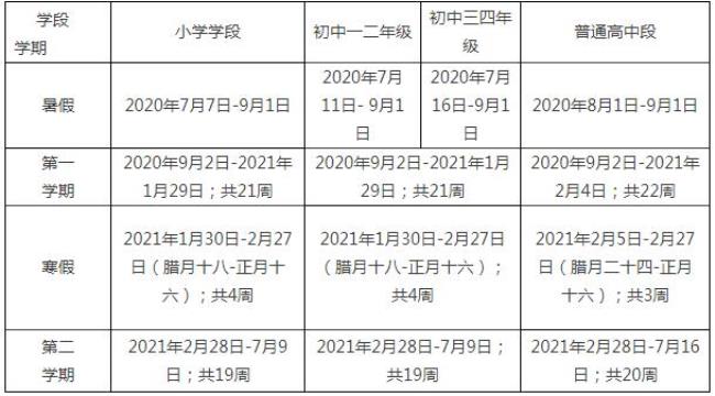 2022杭州义务教育寒假放假时间