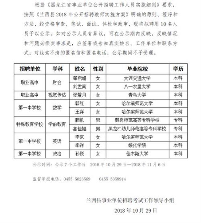 教师招聘拟聘用公示后还有什么