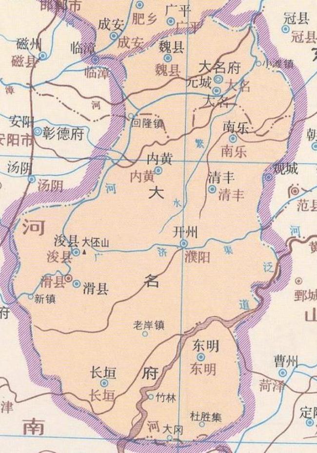 河南和河北互换过哪些地区