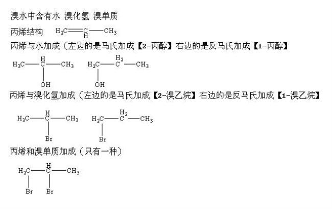 加成反应的顺口溜