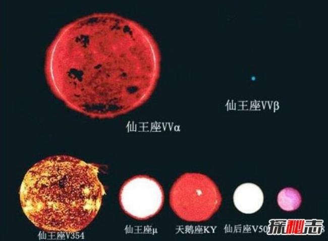 宇宙中前五大星球大小排名