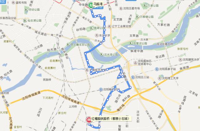 沈阳232公交车的乘车路线