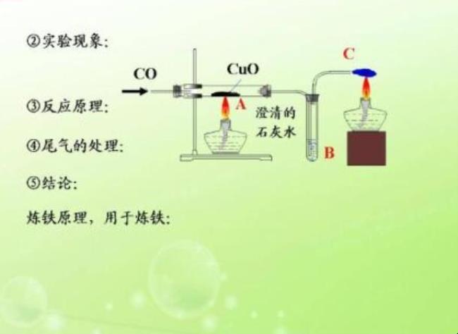 碳还原氧化铁现象