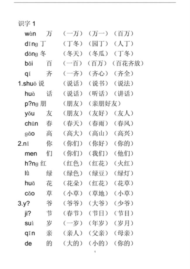 qu第一声同音字和组词