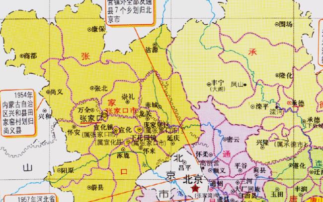 张家口地图区域划分