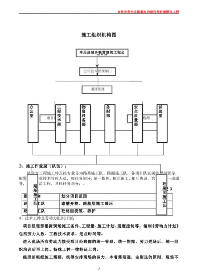 流水施工组织设计