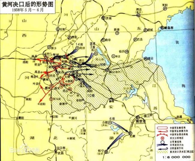 1958年黄河决口受灾省份