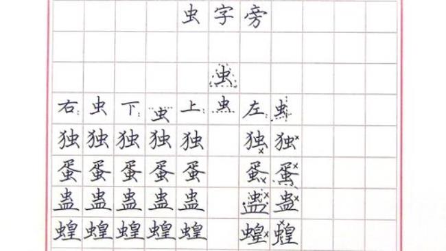 虫字旁的字都与什么有关