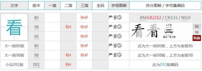 拜五笔拆分图