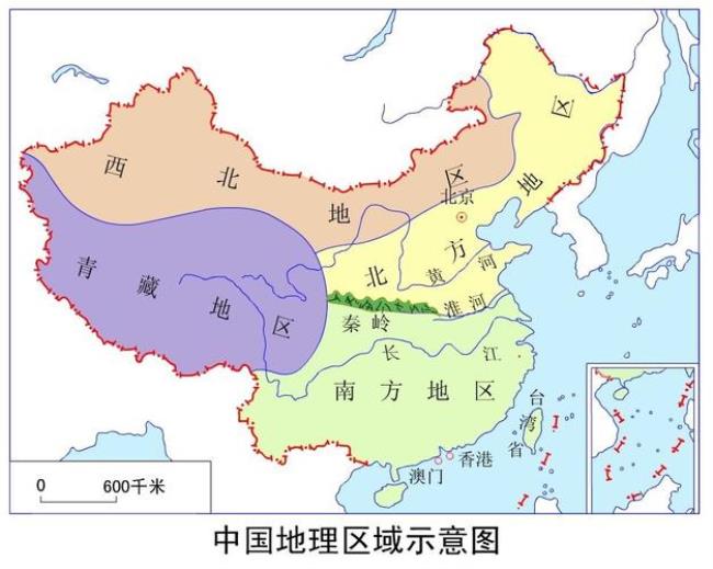 中国四大盆示意图