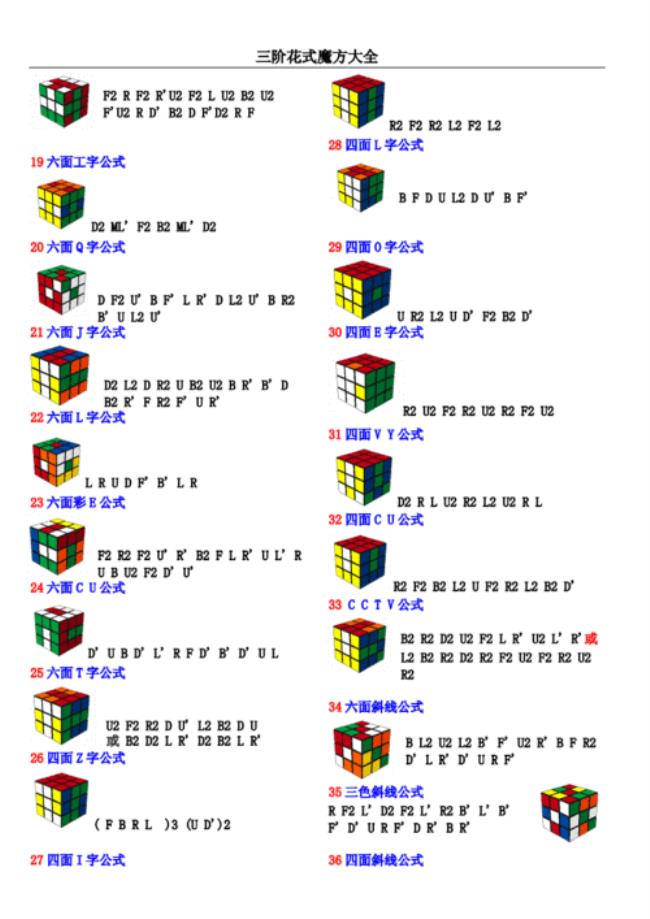 三阶魔方第三层最简单的口诀