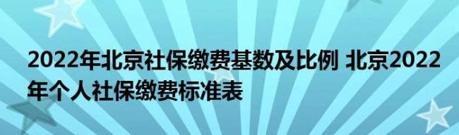 北海2022年个人社保缴费多少