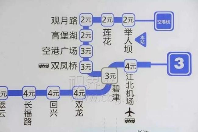 重庆北火车站轻轨3号线在哪里