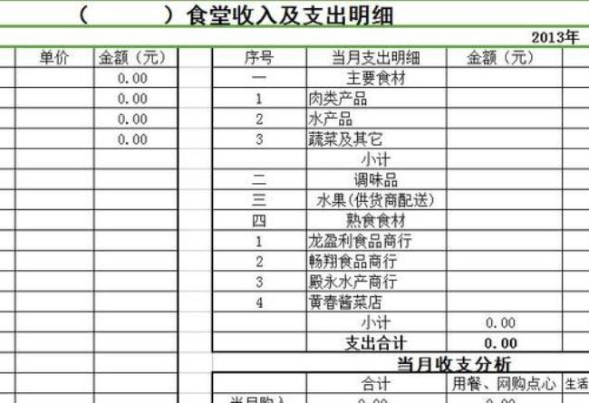 excel如何制作账户收支明细表